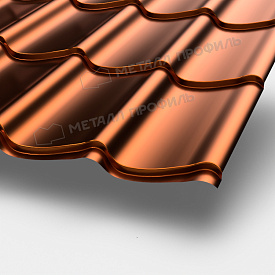 Металлочерепица МЕТАЛЛ ПРОФИЛЬ Ламонтерра X (AGNETA-03-Copper\Copper-0.5)